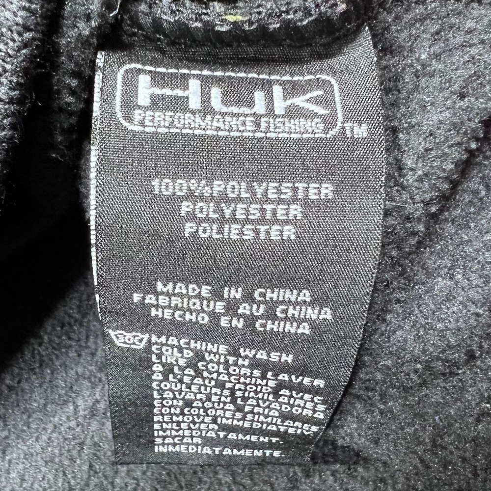 Huk Fishing Mens Gray Quarter Zip Fleece Pullover H1300023 Heathered Performance - Picture 9 of 14
